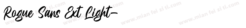 Rogue Sans Ext Light字体转换